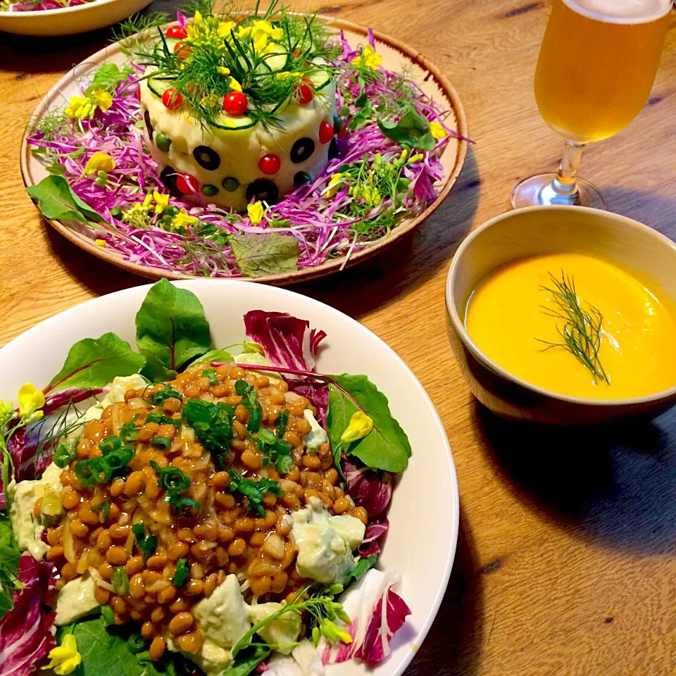 Snapdishの料理写真:vegan
納豆とアボカドのパスタ
人参のポタージュ
ポテトサラダ|makiko_aさん