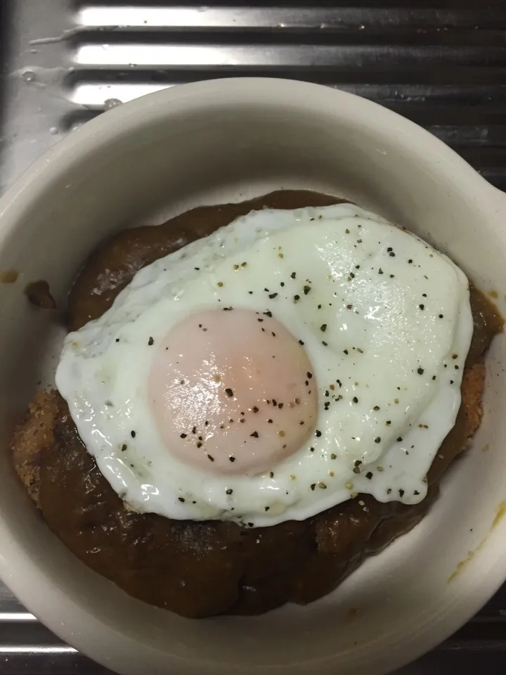 トンカツのカレー煮！目玉乗せ|saikoさん