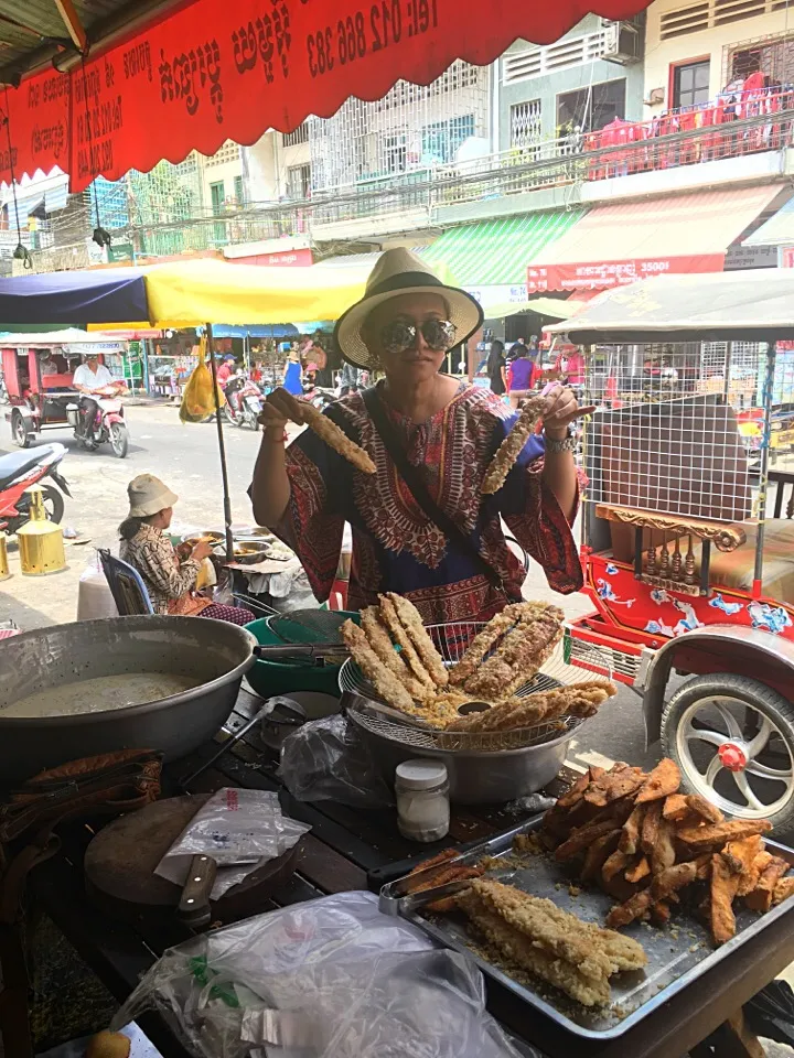 Deep Fried Sliced Banana in Phnom Penh Cambodia|jirawanさん