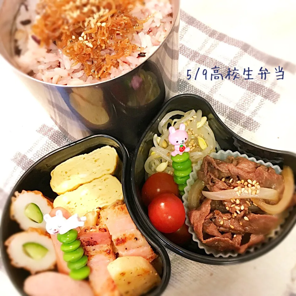 Snapdishの料理写真:5月9日(月)高校生弁当|みかりんさん