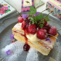 Cherry millefeuille🍒