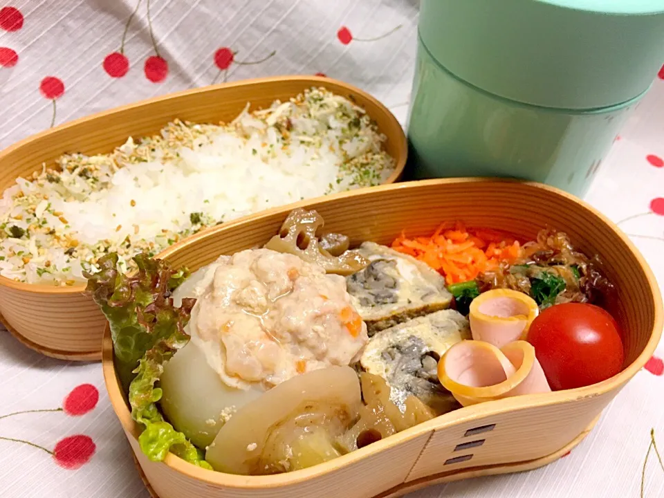 マルッとおカブの肉詰め弁当(OvO)|伊佐治親（イサ）さん