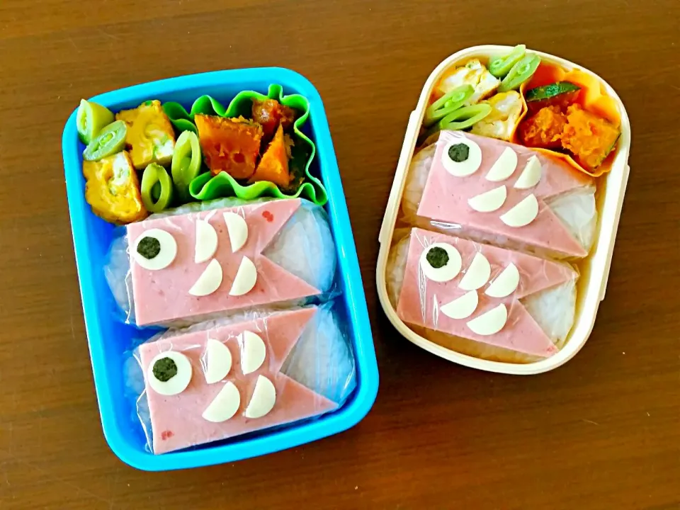 こいのぼりのおにぎり弁当|もこのすけさん