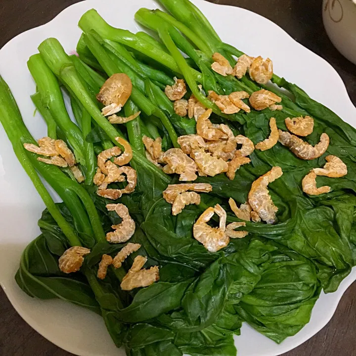 Steam Veg with Dried Prawns (oil-less)|Chrissy Yinさん