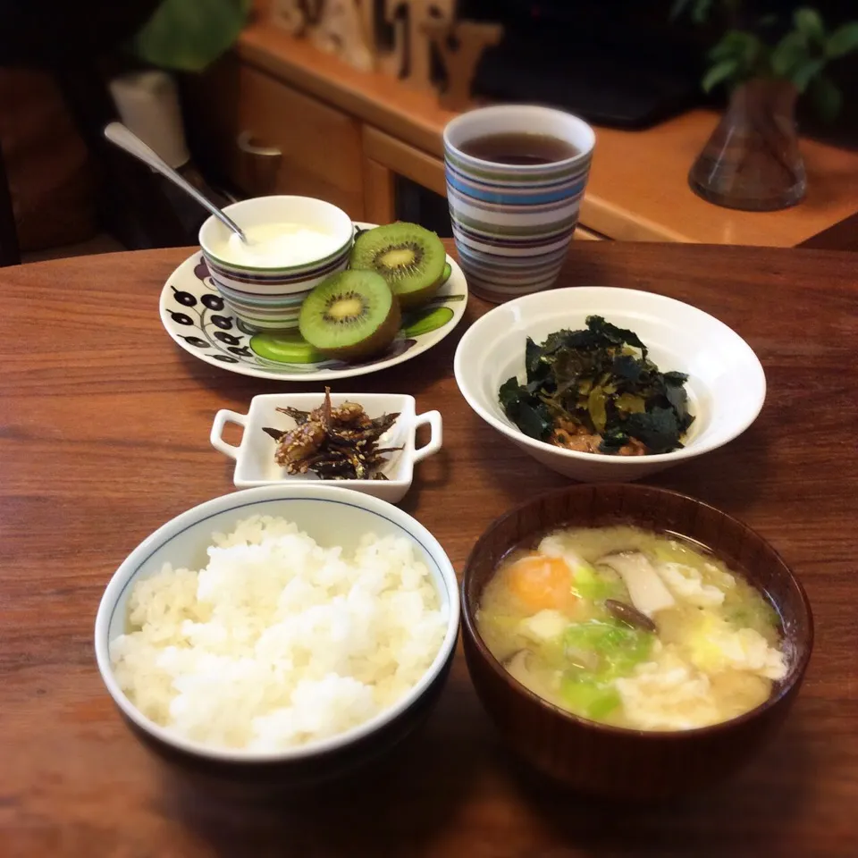 めんたい高菜&焼き海苔のっけ納豆で普通の朝ごはん 2016.5.10|キラ姫さん