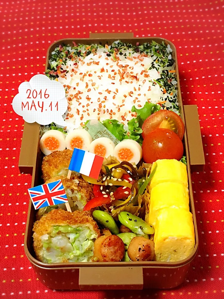 Snapdishの料理写真:高校生男子のがっつり弁当.ﾟ٩(๑⃙⃘˙ᵕ˙๑⃙⃘)۶:.｡|おざMAMAさん