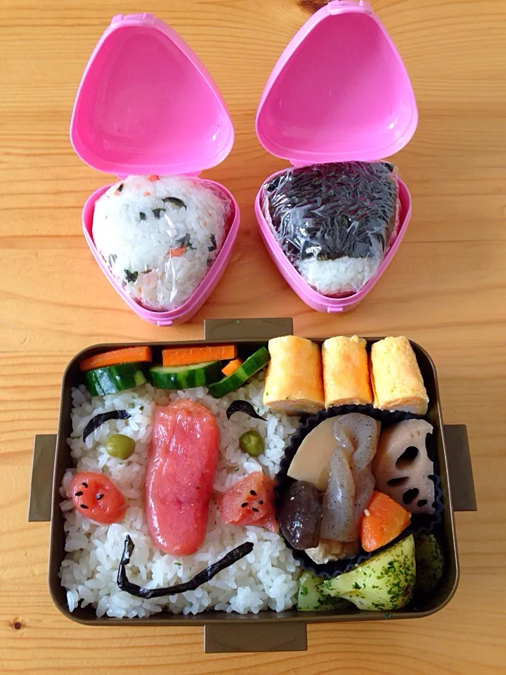 Snapdishの料理写真:5.11お顔弁当|まゆさん