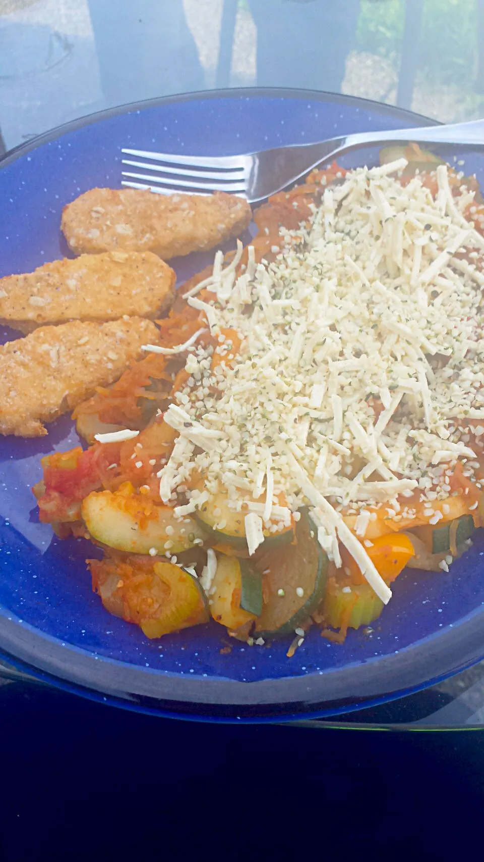 chick'n tenders and veggie primavera|Dee Sicklesteelさん