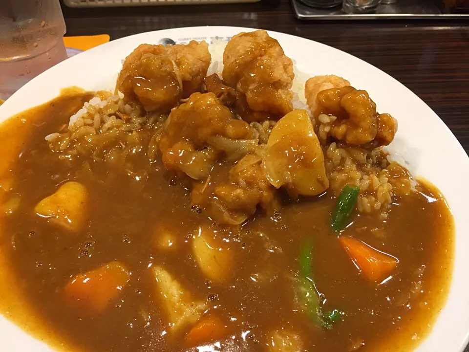 フライドチキンカレーに野菜 400g 辛さ普通|マハロ菊池さん