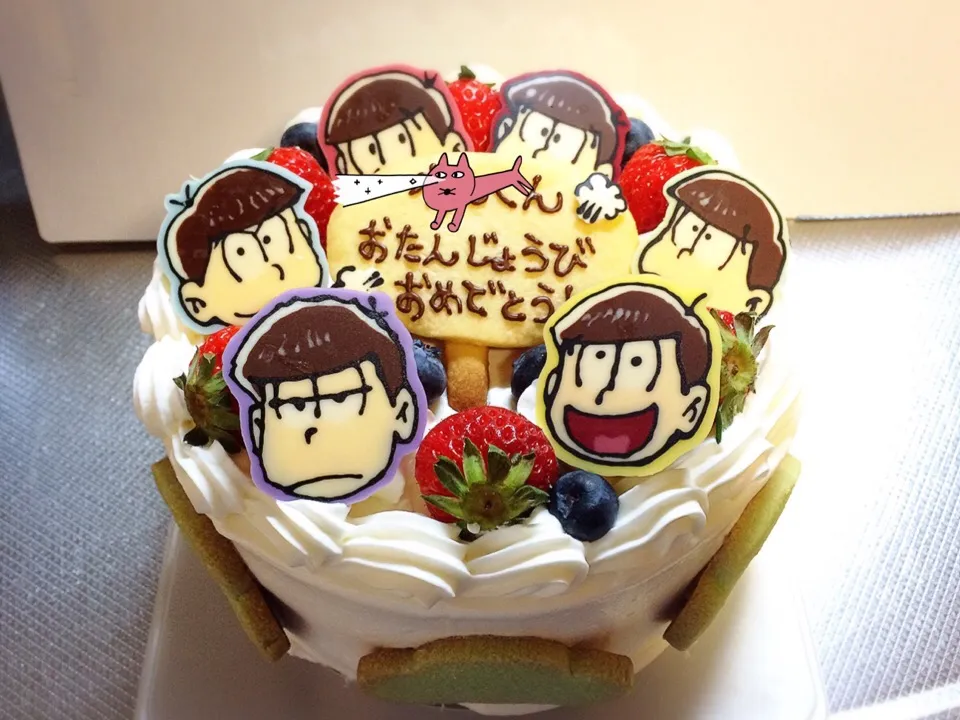 Snapdishの料理写真:おそ松さんケーキ|麻衣さん