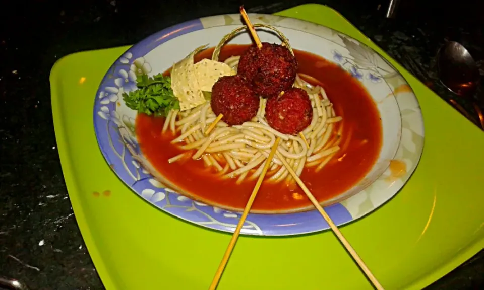 Manchurian with noodles|nilofar isaniさん