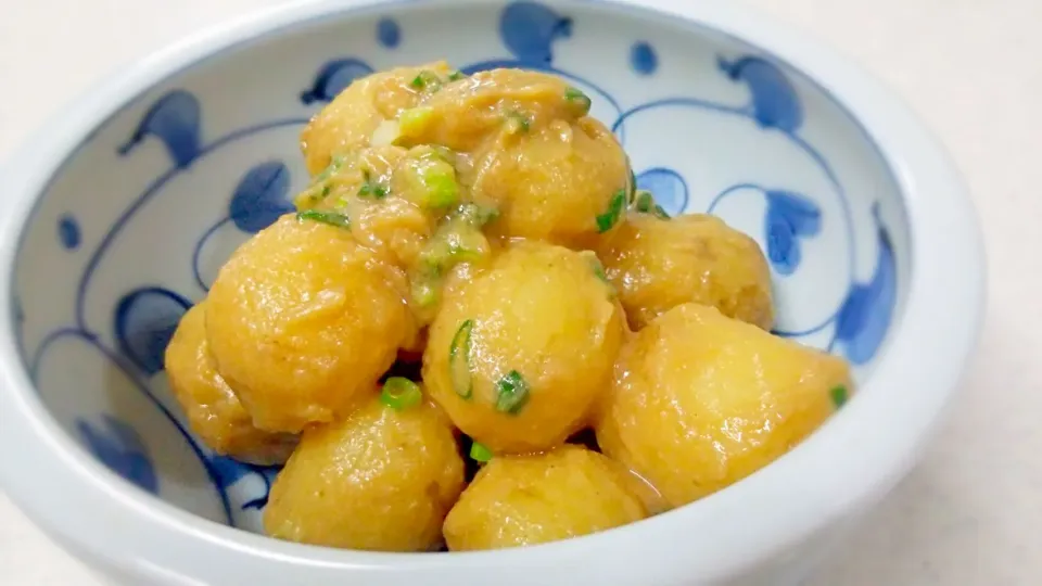 新じゃがの味噌煮|こむぎさん