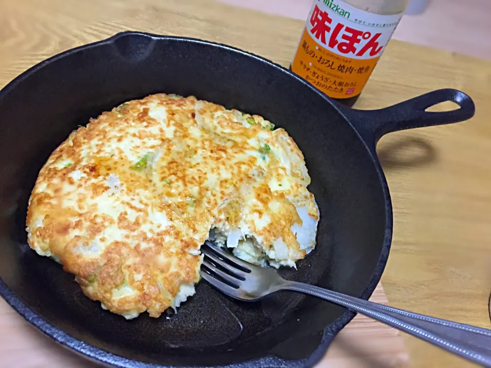 味ポンで食べるよう洋風お好み焼き|あやさん