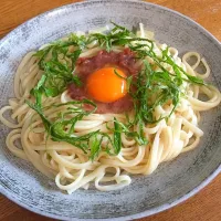 Snapdishの料理写真:釜玉うどん|kanachanmanさん