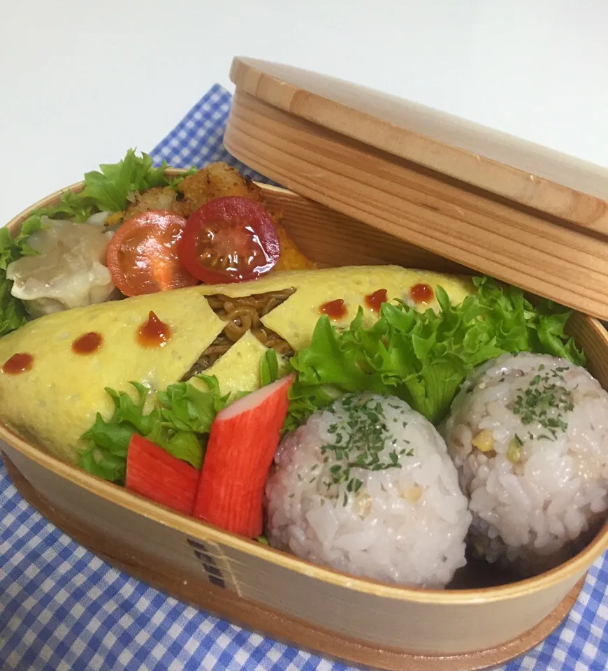 オム焼きそば弁当|気まぐれぶるるさん