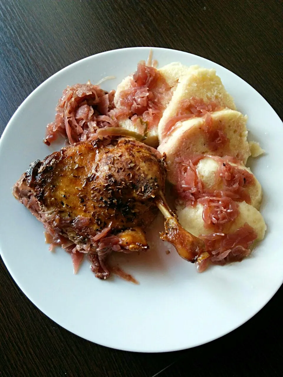 roasted #duck with #dumplings and red #cabbage|LucieFoodさん