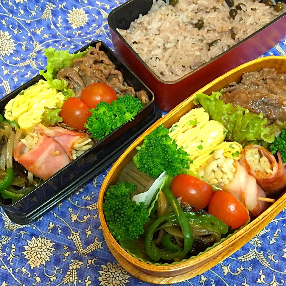 Snapdishの料理写真:5/12 中学男子のお弁当&パパ弁|おおけいさん