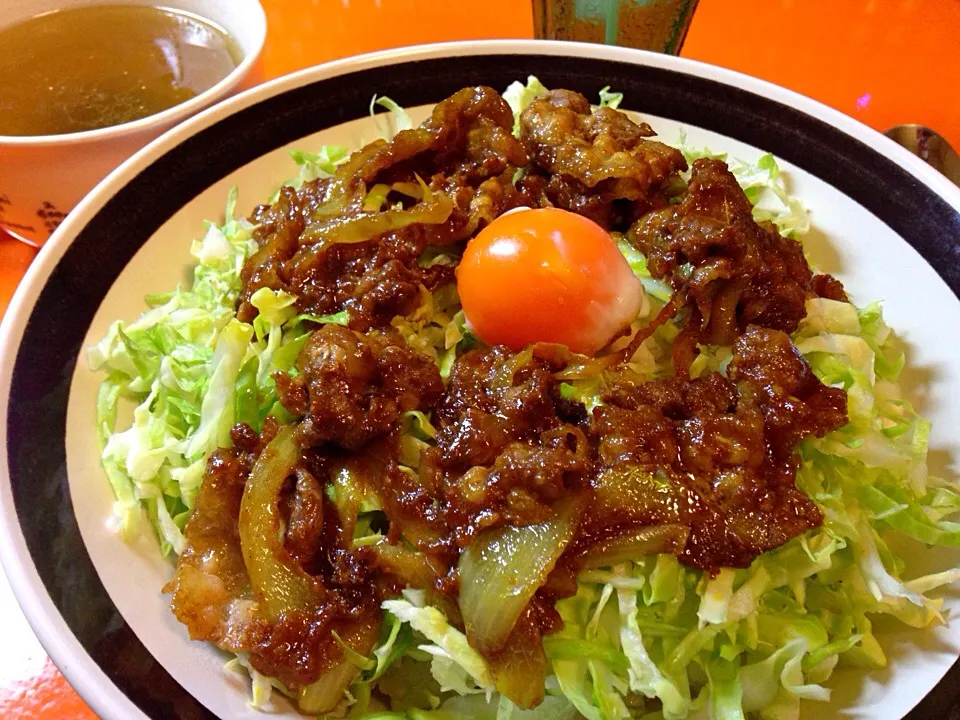 Snapdishの料理写真:豚丼カレー味|cazakyさん