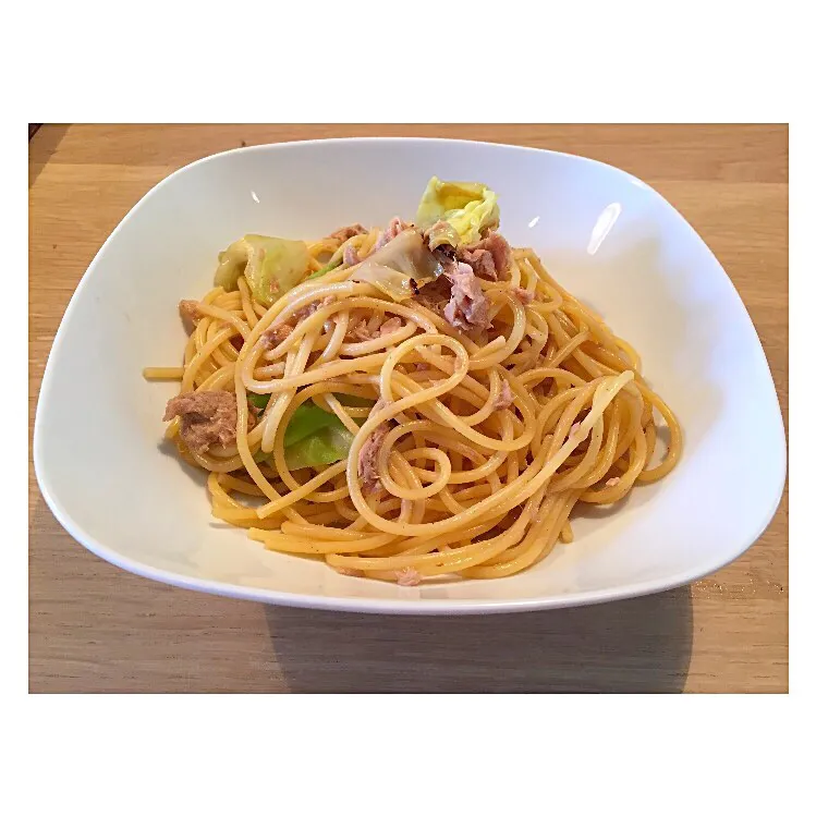 キャベツとツナの和風パスタ🍝|女神さん