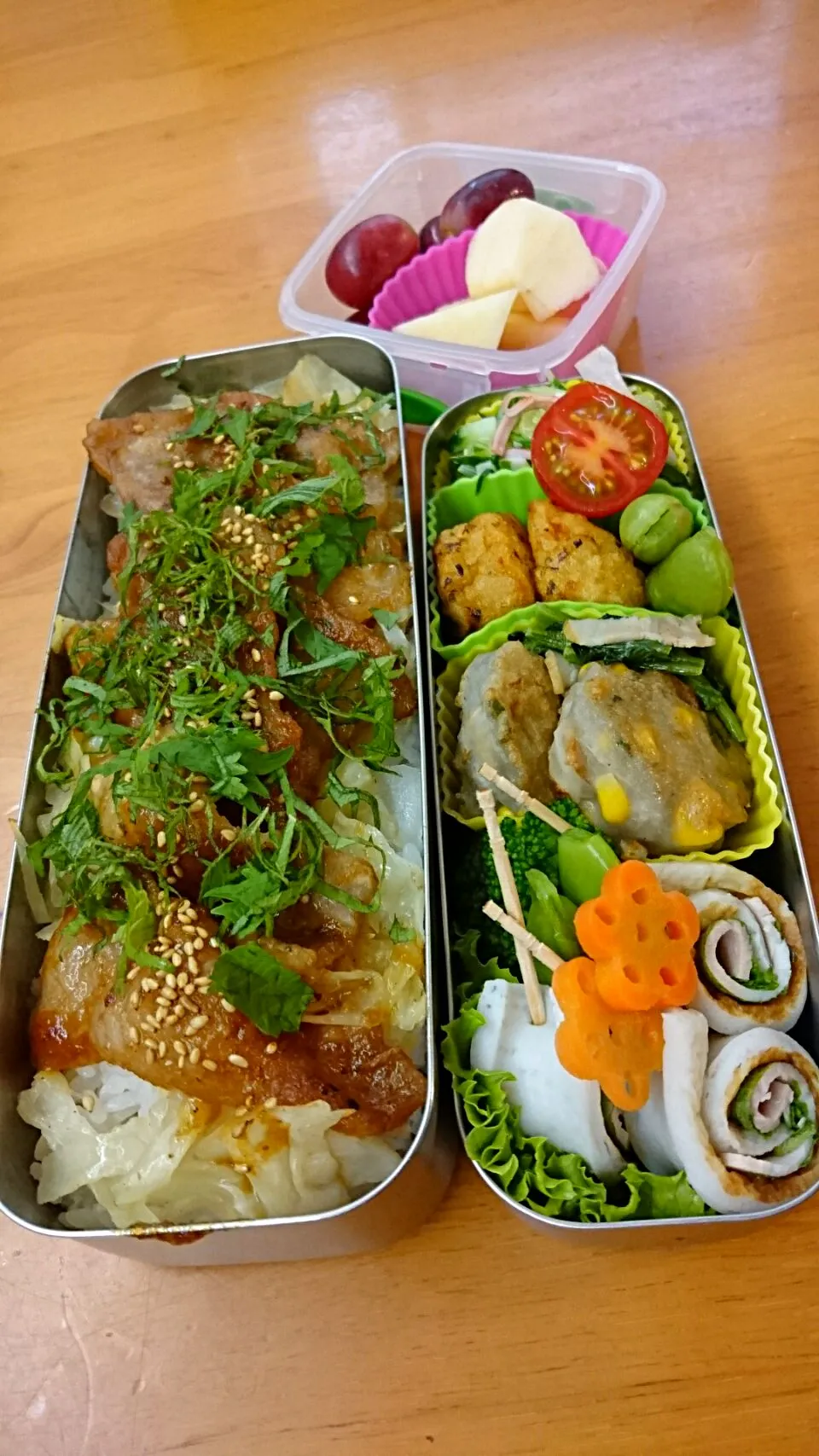 Snapdishの料理写真:5月13日焼き肉のっけ弁当|あけみさん