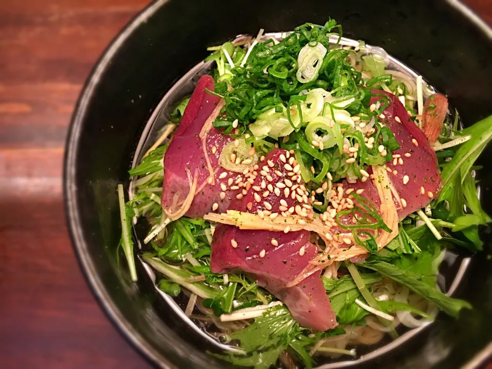 生鰹の薬味そうめん2|半田手延べそうめんの店 阿波や壱兆さん