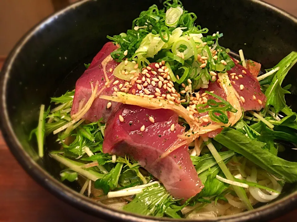 生鰹の薬味そうめん3|半田手延べそうめんの店 阿波や壱兆さん