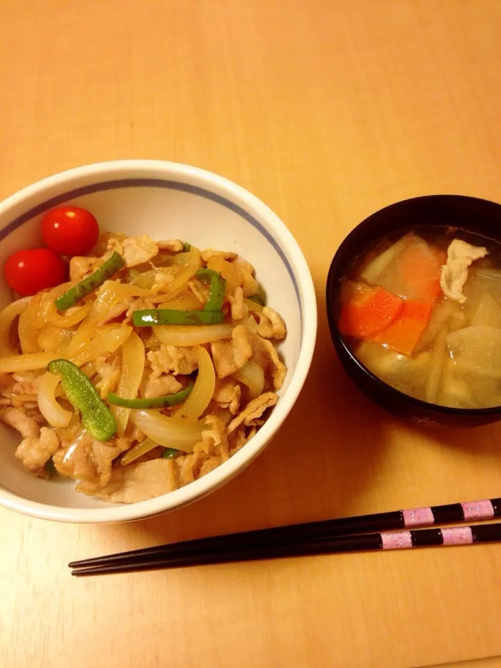 生姜焼き丼|傘屋さん