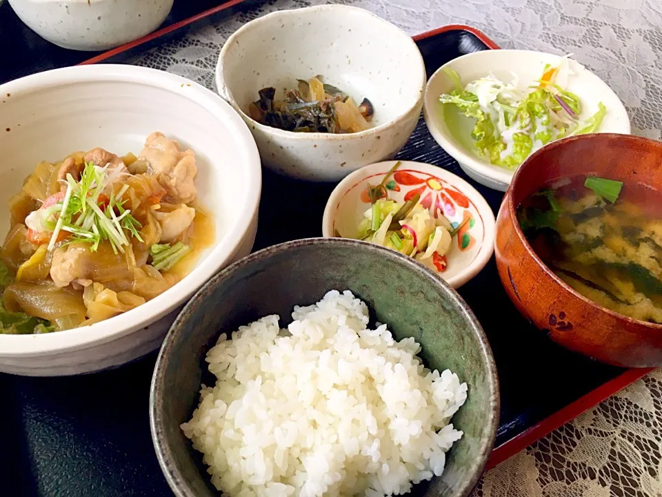 【カフェランチ】豚肉の生姜煮定食|白川哲也さん