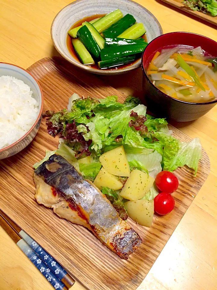 Snapdishの料理写真:鰆の西京焼き❣餃子のスープ❣|R-Kさん