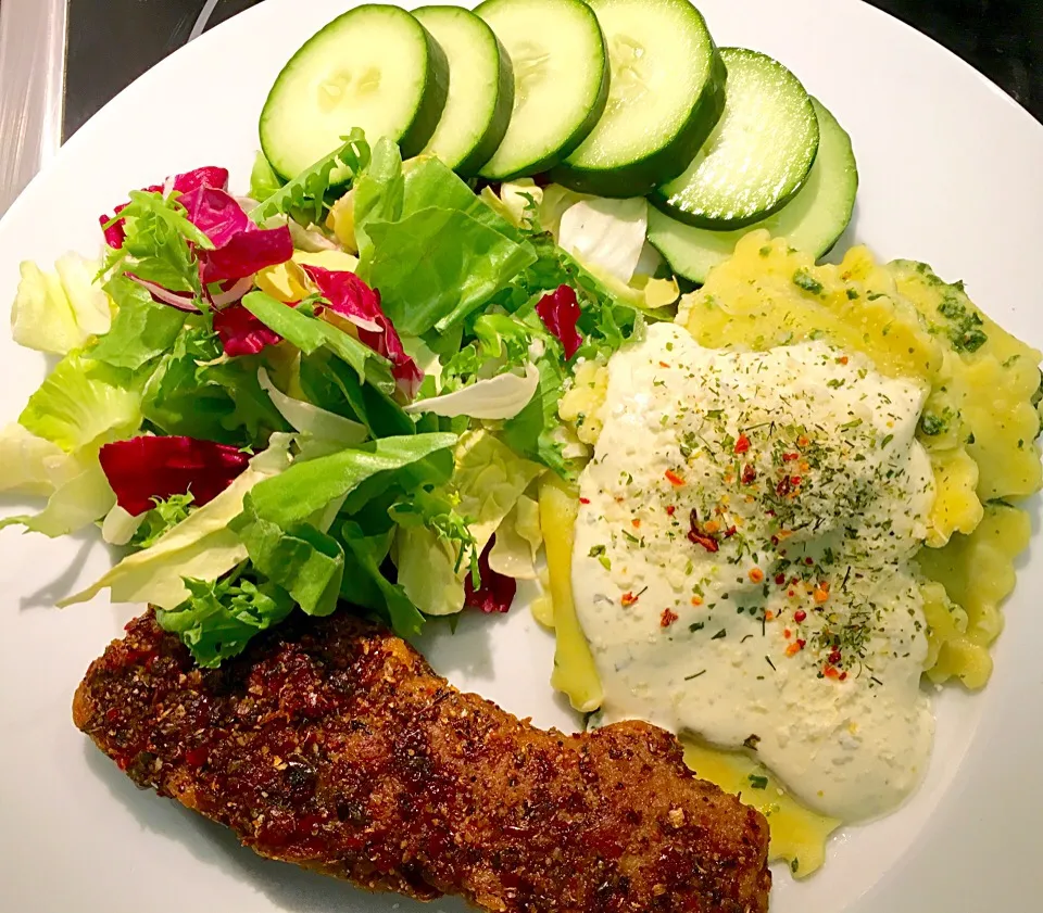 Vegan Virginia "Steak" w/spinach Ravioli|Tony Stewartさん