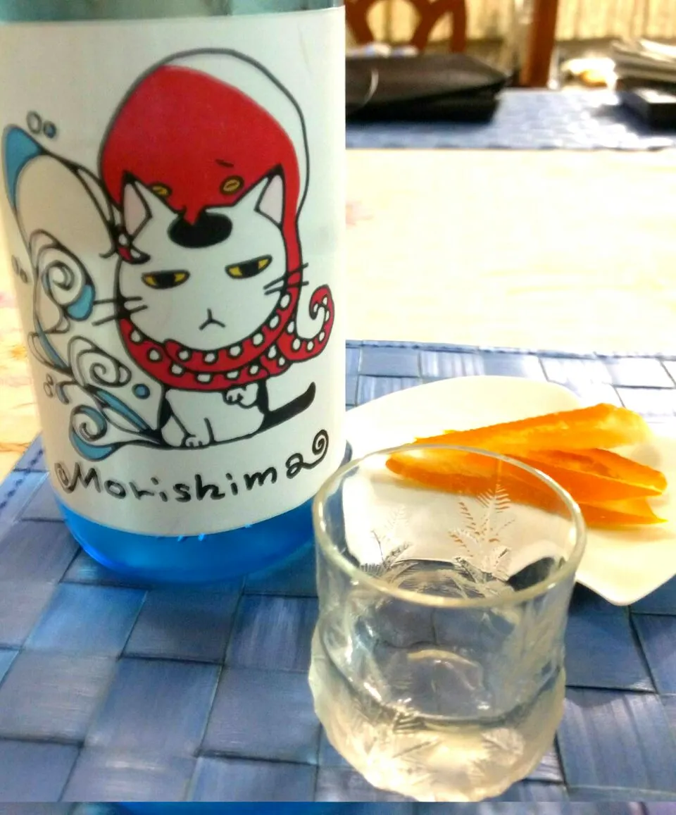 Snapdishの料理写真:日本酒にオレンジピール!?意外にも合います(^o^)／|ニッパーさん