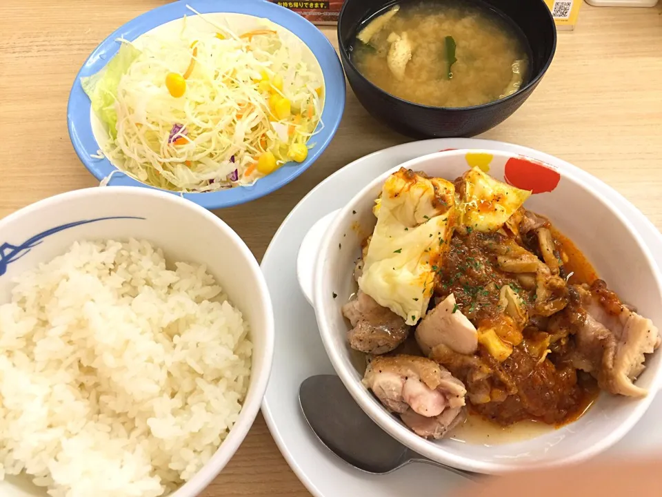 Snapdishの料理写真:ケイジャンチキン定食|T. Wonderさん