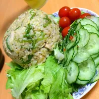 ピーマンと鶏肉のチャーハン|ジャックさん