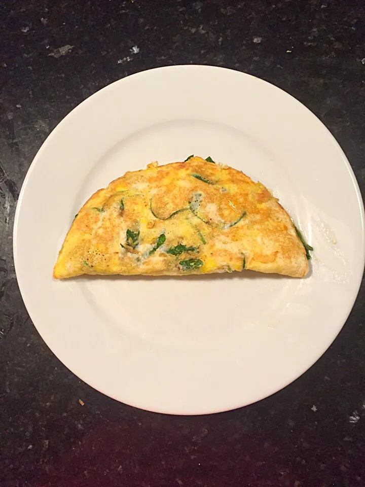 Spinach and feta omelette.|ernest ristiさん