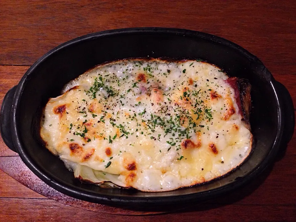 鯛と生ハムのクリームグラタン|ちゃみこさん