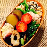 Snapdishの料理写真:ピーマン肉詰めおから入お弁当|fmpgltさん