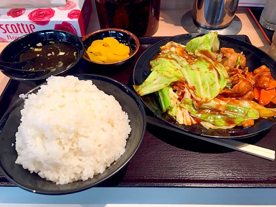 Snapdishの料理写真:ホイコーロー定食|chan mitsuさん