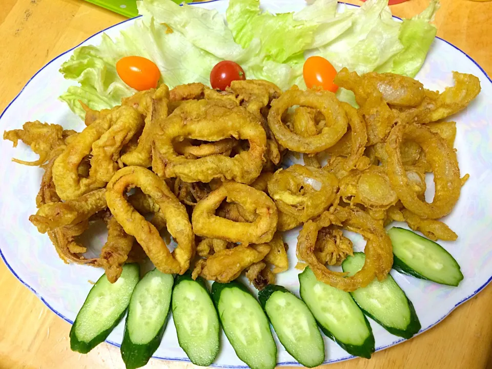 Onion ring to ika ring|gachiyunaoさん