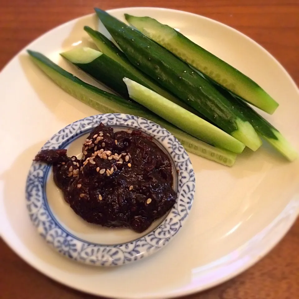 亀戸のちゃんこ屋 「時津浪」の肉味噌きゅうり お持ち帰りで頂きました(^^)|マユマユさん