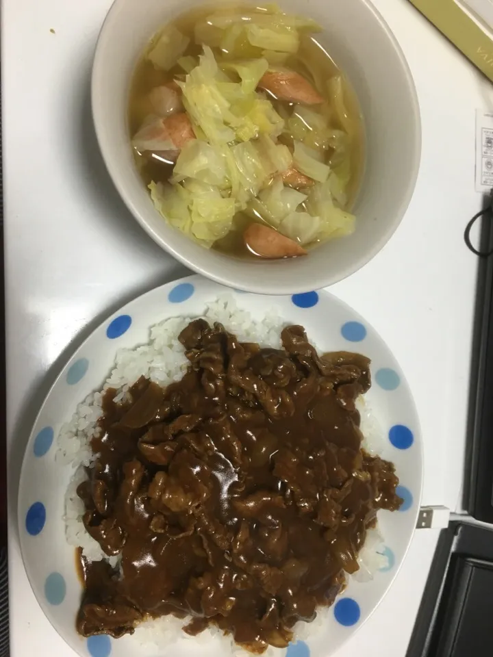 Snapdishの料理写真:ハヤシライス、ポトフ|みっつさん