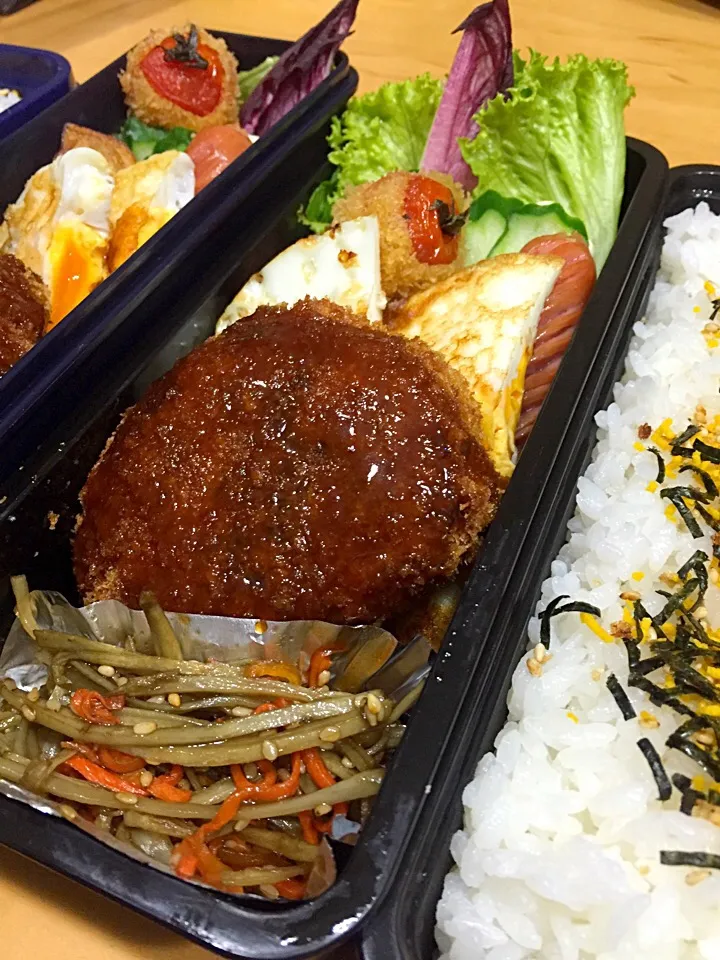 Snapdishの料理写真:今日の親父弁当！|沖縄「ピロピロ」ライフさん