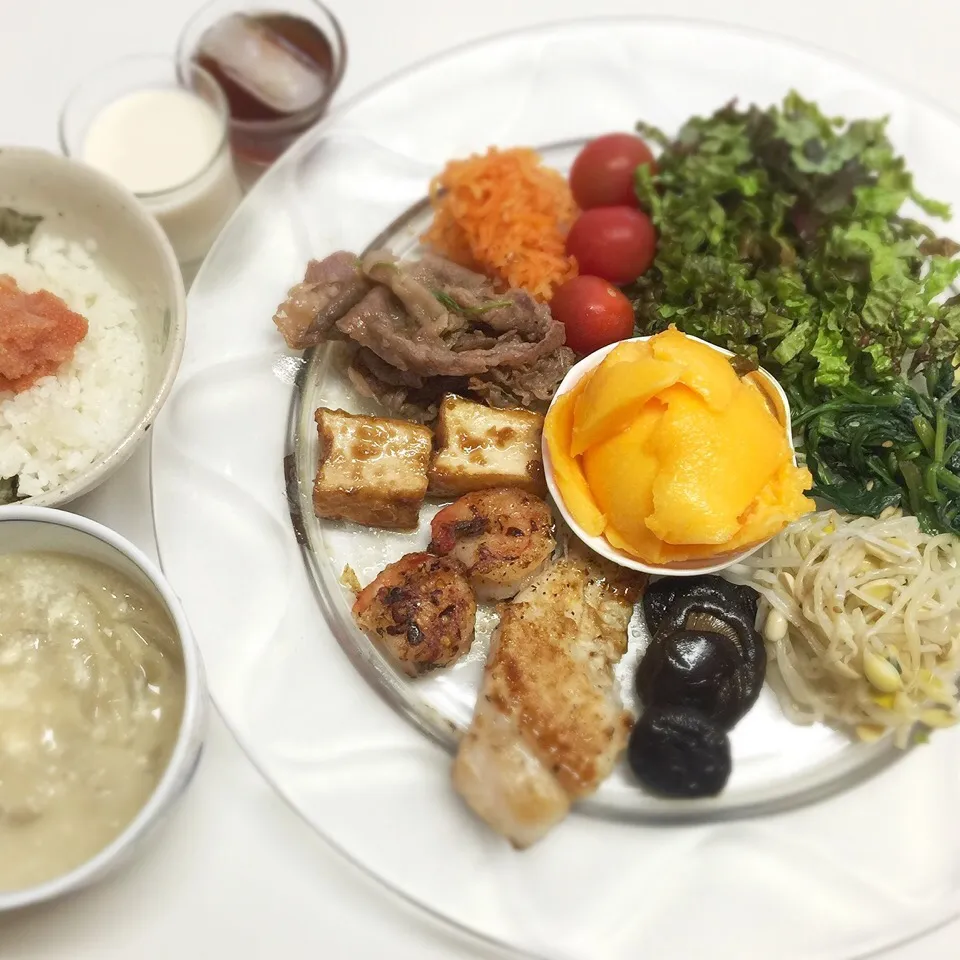 Snapdishの料理写真:2016年5月17日の「ドクターにしやま由美式時計回り食べダイエットプレート」の朝食を皆さんにご紹介しますね‼️|ドクターにしやま由美式時計回りダイエットプレートさん