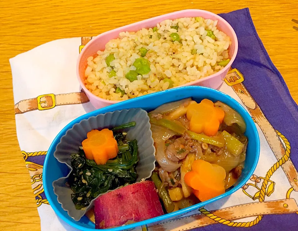 玄米豆ごはん弁当❁|ねっぴさん