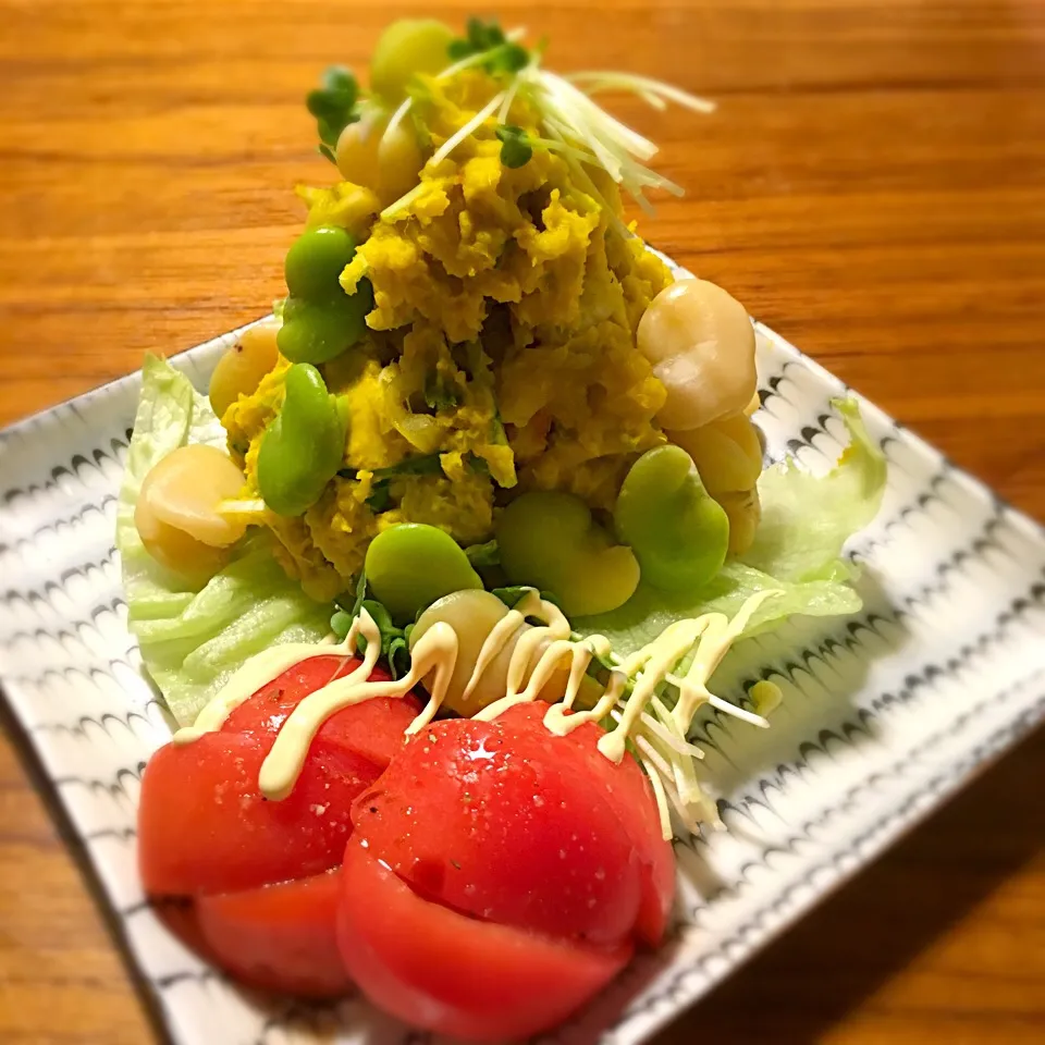 カボチャ空豆のサラダ|ユーキャンさん