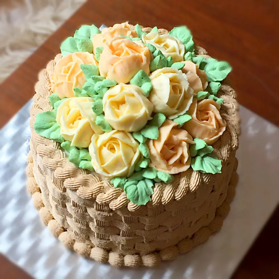 Butter cream flower cake|Lie Lie Chongさん