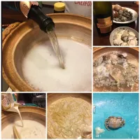 Snapdishの料理写真:シャンパン蛤鍋！ 〆はパスタで。|Kitchen Ro-さん