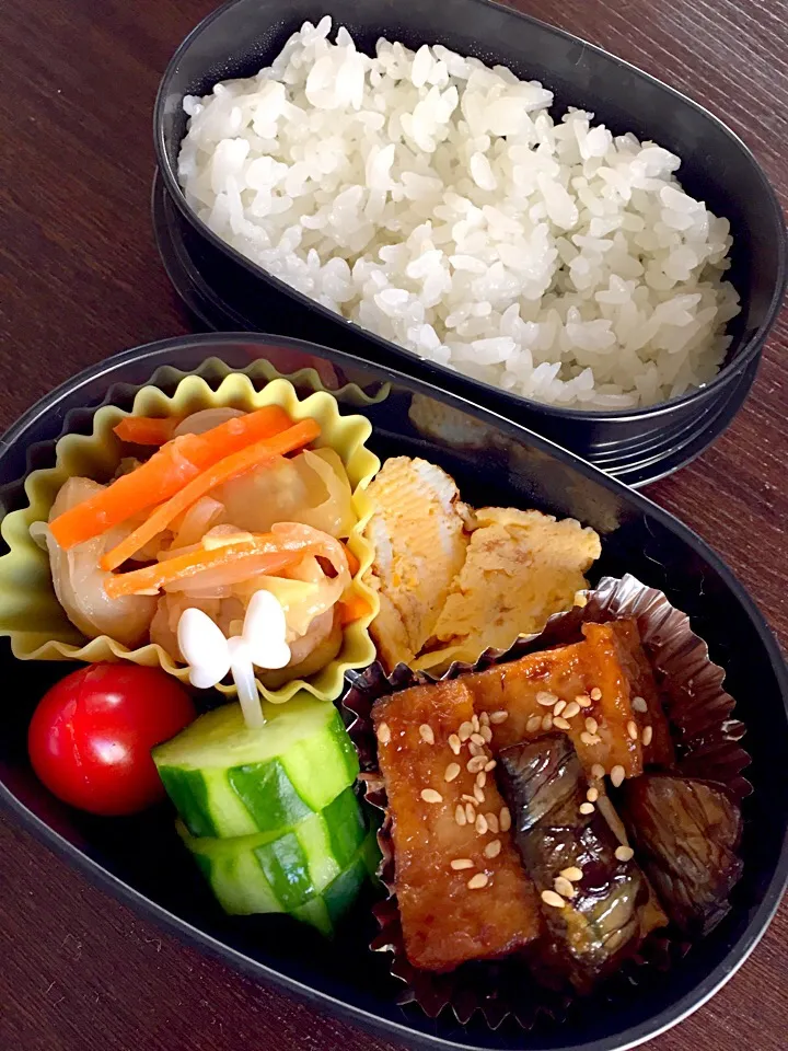 ⑧厚揚げと茄子の照り焼き弁当|nkさん