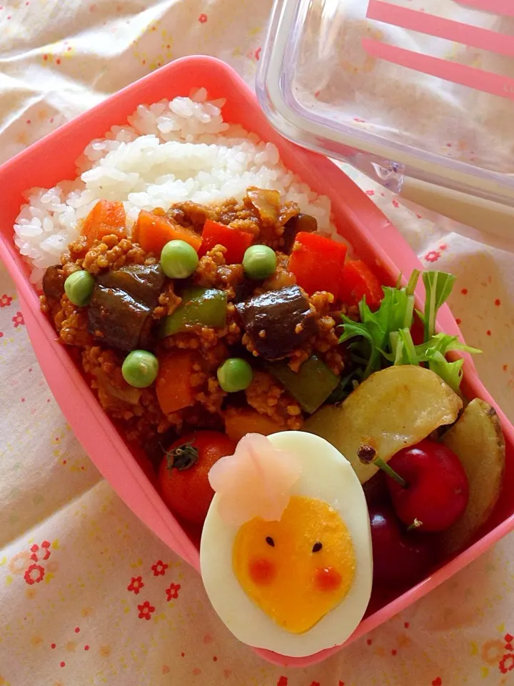 5.18夏野菜ドライカレー弁当*\(^o^)/*|愛ママさん