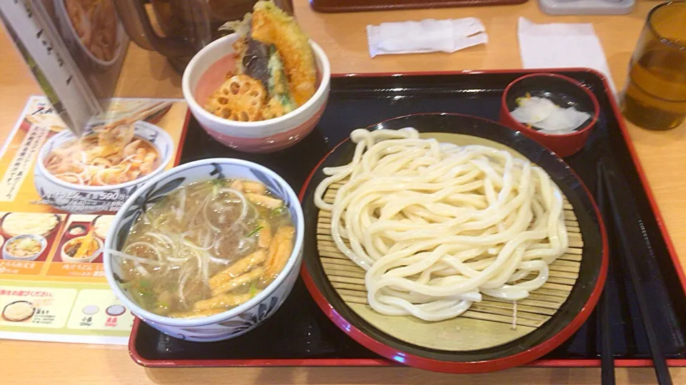 Snapdishの料理写真:つけ汁うどんランチ|ケンケンさん