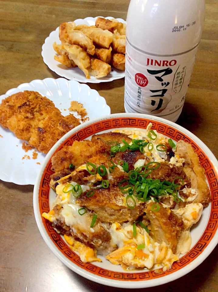 カツ丼、餃子唐揚げ💖|Norio Fukudaさん